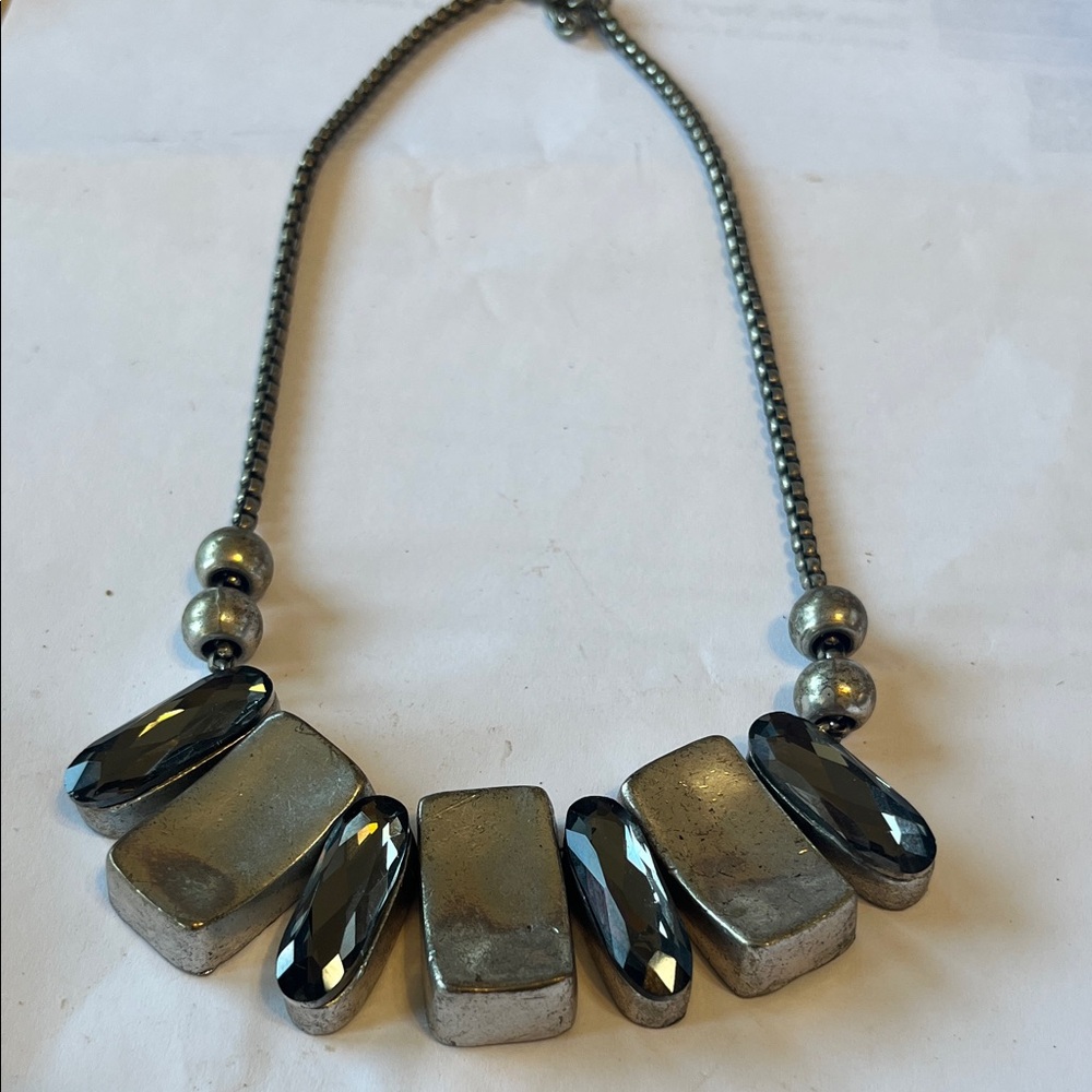 Elegant Silver and Black choker